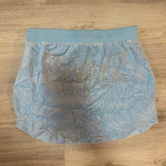 Dolls Kill x Bratz limited edition embellished Bratz blue velour skirt- NWT - Picture 5 of 15